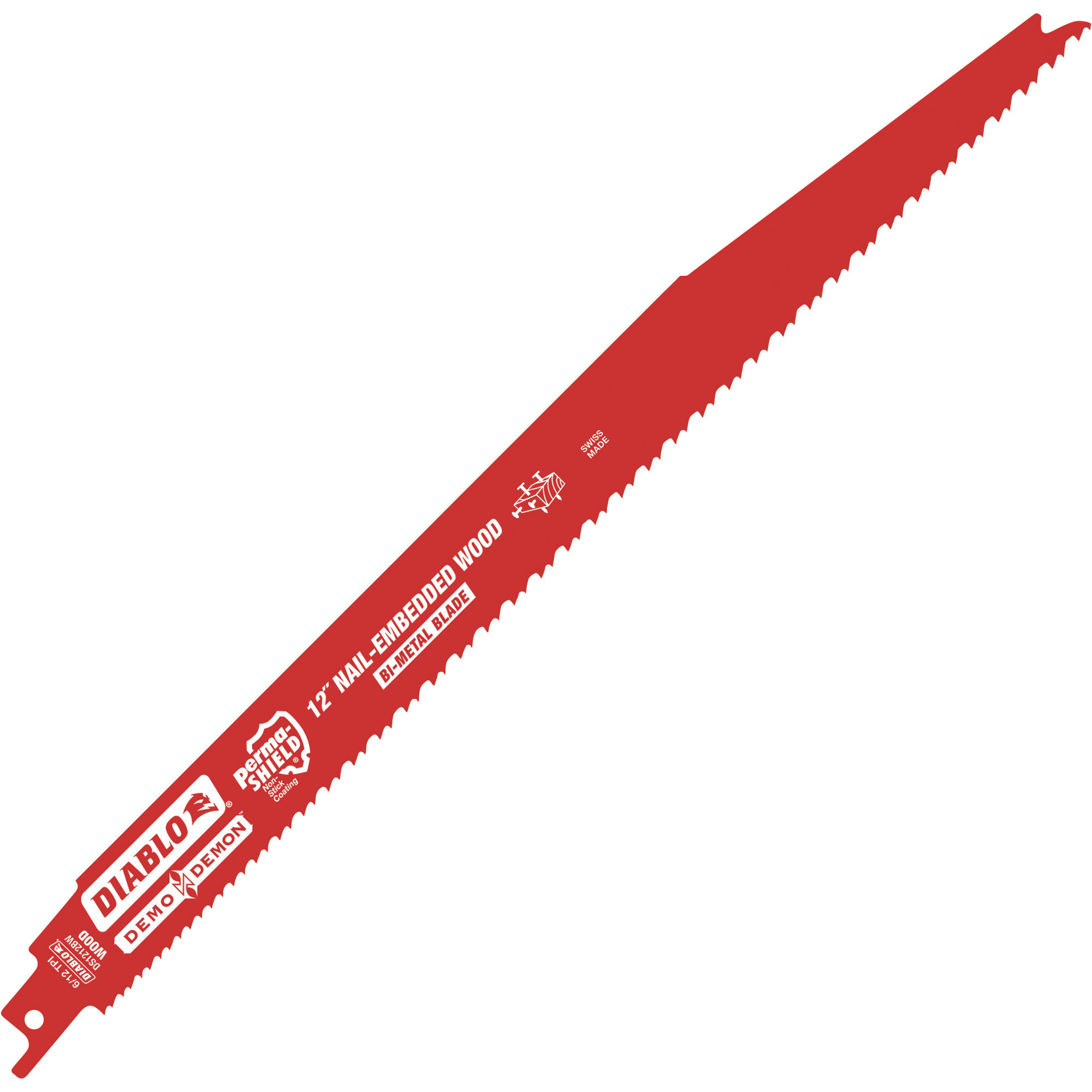 Diablo Demo Demon Reciprocating Saw Blades, 5-Pk., 12in.L, 6/12 TPI, Model# DS1212BW5